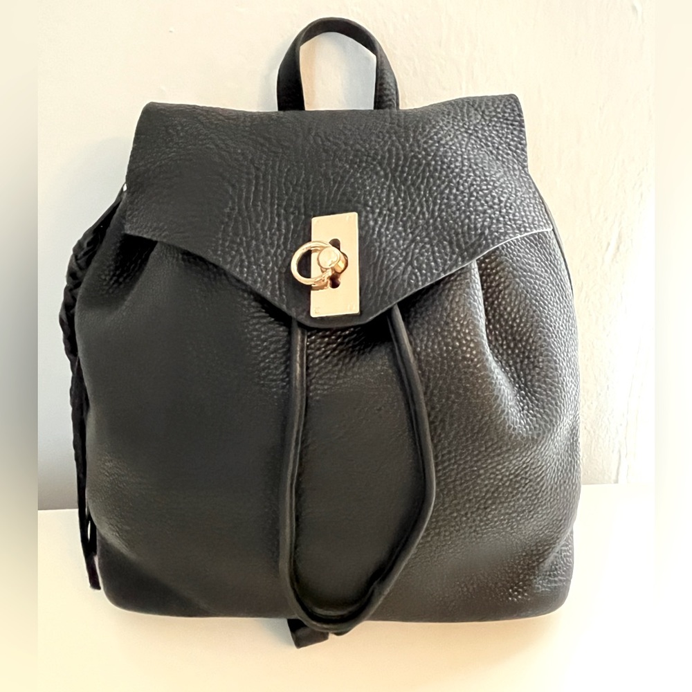 Authentic Rebecca Minkoff black leather Darren backpack